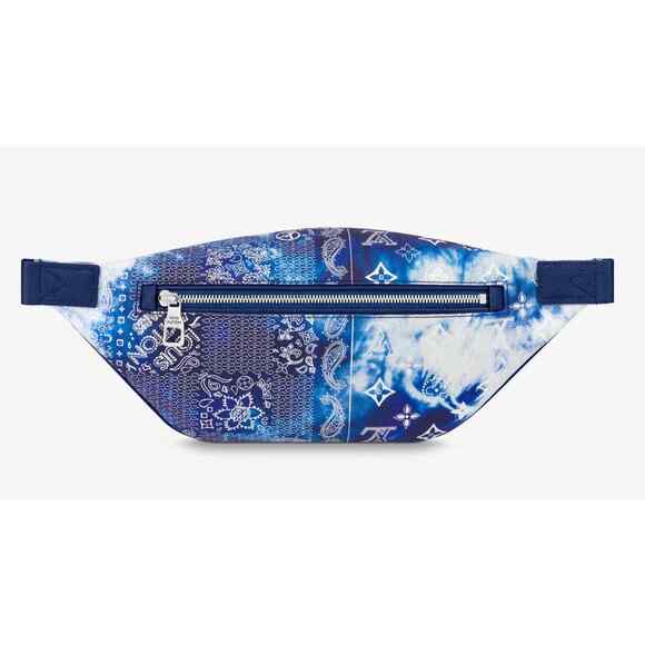 Louis Vuitton Discovery Bumbag PM Bandana Blue Monogram Crossbody Fanny Pack Bag - Picture 6 of 9